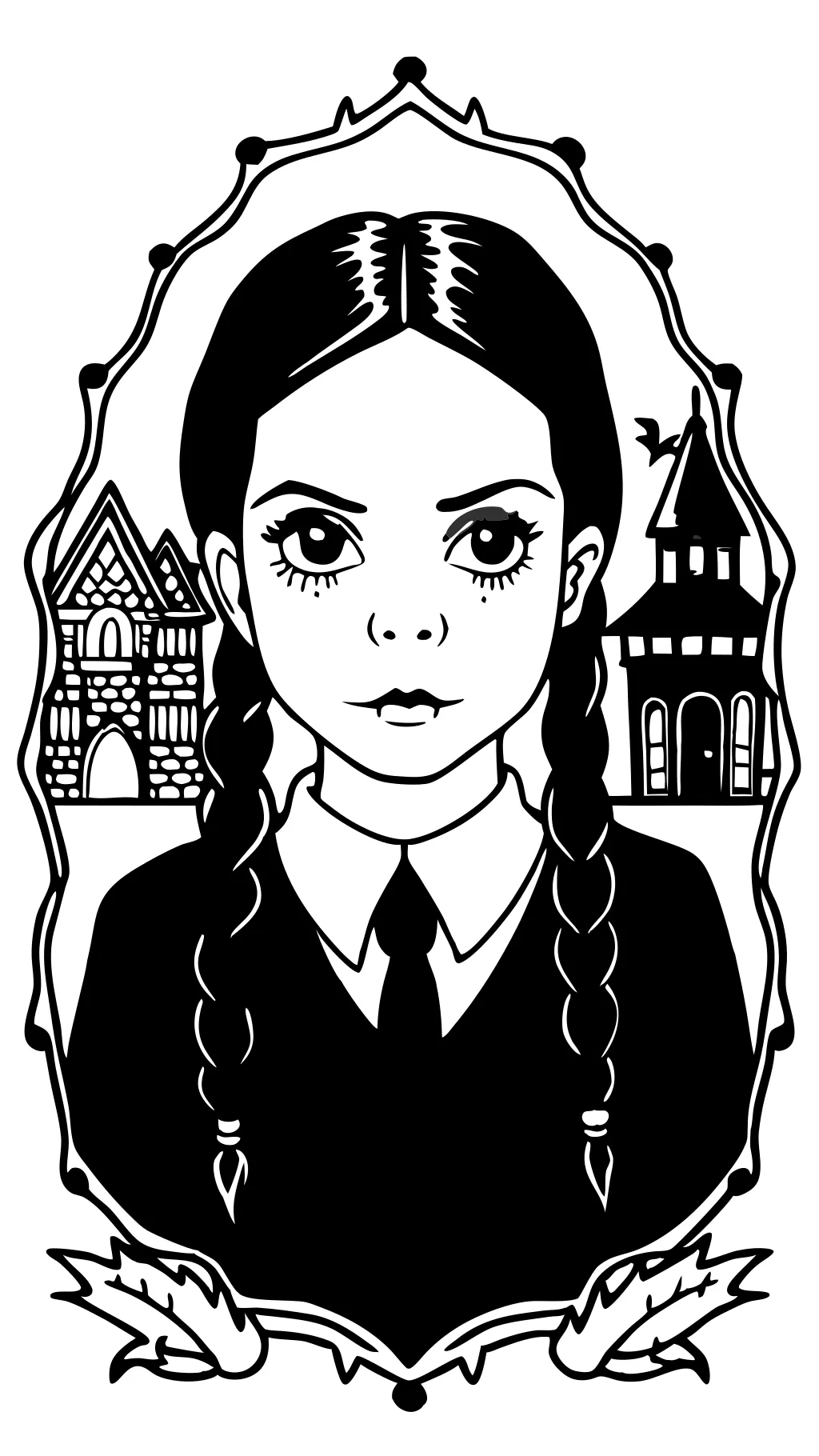 wednesday adams coloring pages